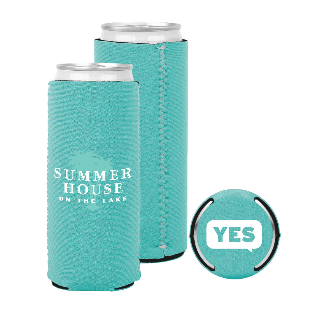 Summer House Slim/Seltzer Koozie Seafoam